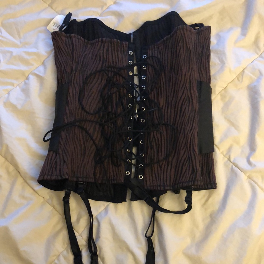 Fredrick’s of Hollywood brown zebra stripped